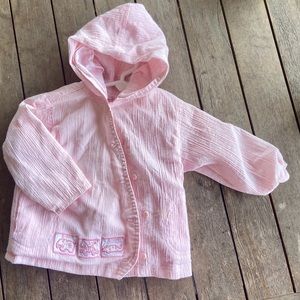 MicroMotion BabyGirl Sz 9-12m Pink Animal Raincoat